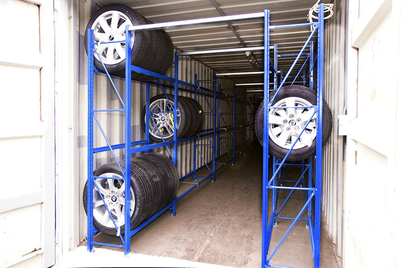 Shipping Container Tire Racks (20ft)