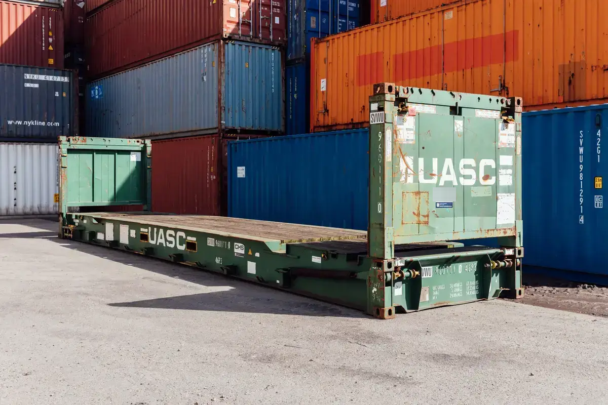 40ft Used High-Cube Flat-Rack Container , view 4